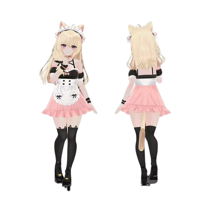 AIRA VRChat Avatar Model — Cute Blonde Humanoid Anime Character - Image 2