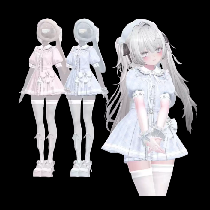 VRChat Arietta-Style Clothing Model Adaptation — 11 Avatar Compatible Outfit