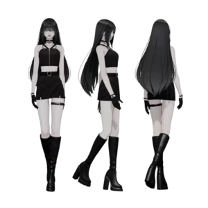 Artemis VRChat Avatar – Dark Elegant VRM Character Model