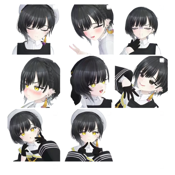 Binah VRChat Avatar Model — Black Hair Anime Character - Image 2