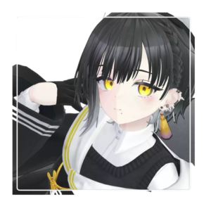 Binah VRChat Avatar Model — Black Hair Anime Character