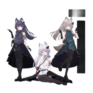 Cian VRChat Character Model — Elegant Silver-Haired Gothic Avatar