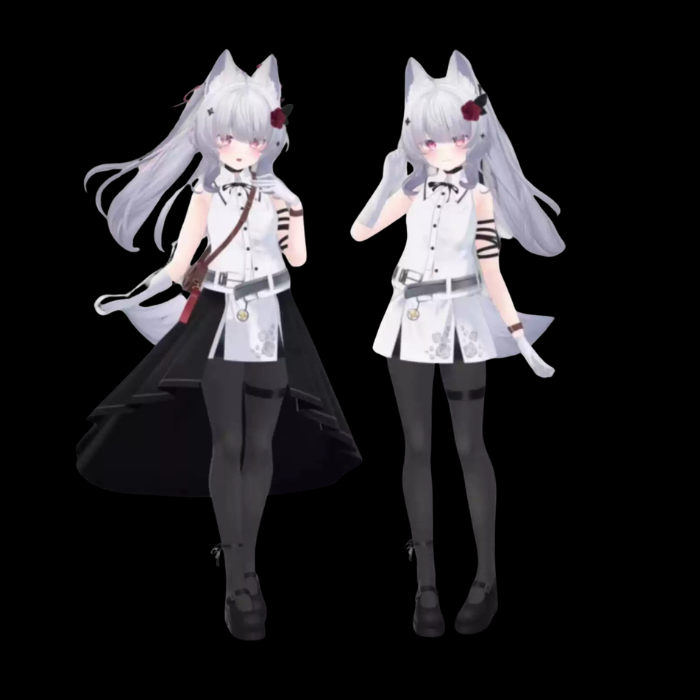 Cian VRChat Character Model — Elegant Silver-Haired Gothic Avatar - Image 4