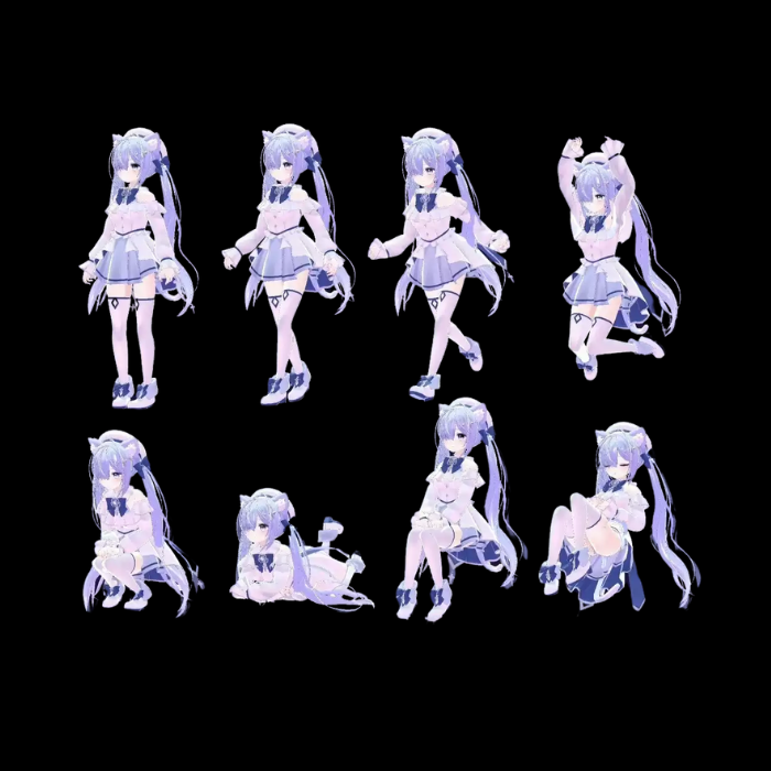 Ciel VRChat Avatar Model v11 — Cute Purple Catgirl Character - Image 2