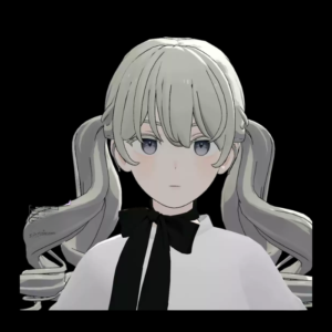 Grus VRChat Character Model — Elegant Gray-Haired Anime Avatar