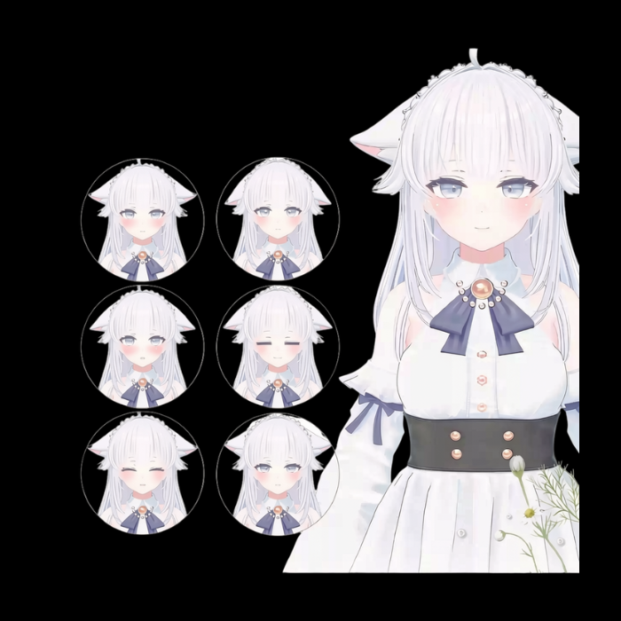 Hakua 3D VRChat Avatar Model – Elegant White Cat Character - Image 5