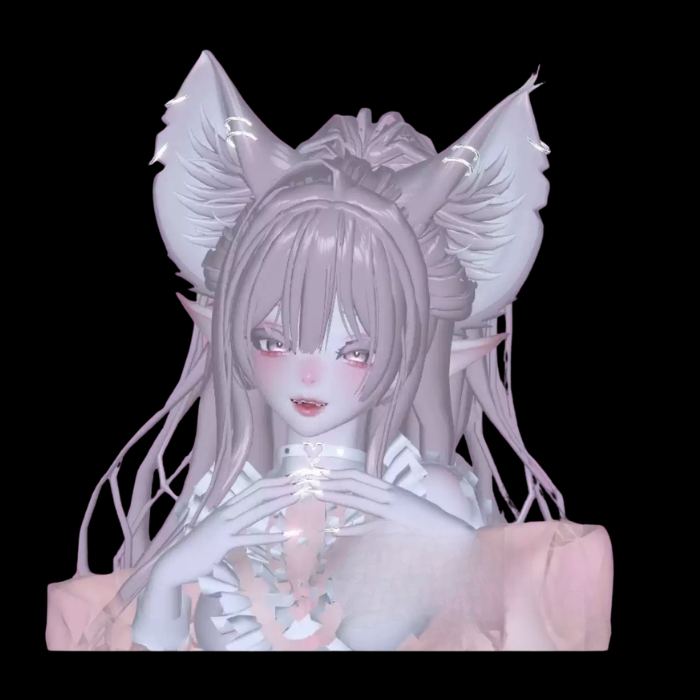 Jihyun VRChat Character Model — Elegant Wolf Girl Avatar