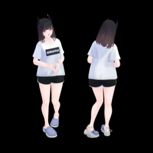 Kuronatsu VRChat Avatar – Dark Hair Anime Character