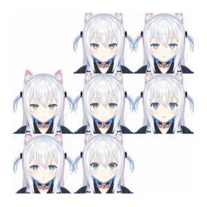 KURONYAM VRChat Avatar Model – White-Haired Cat Character