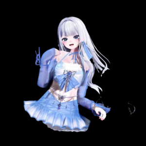 Lorelei Blue Fantasy VRChat Outfit – Elegant Clothing Set