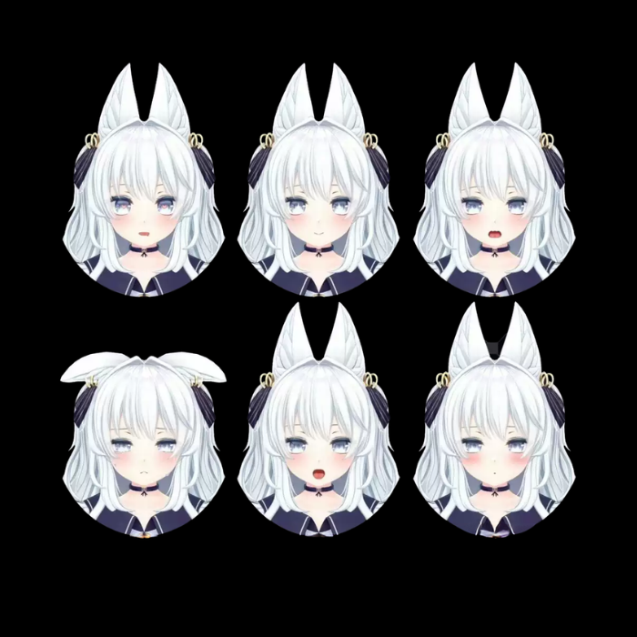 Luruleah VRChat Character Model — White-Haired Anime Avatar - Image 2