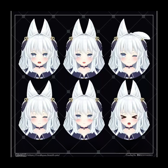 Luruleah VRChat Character Model — White-Haired Anime Avatar - Image 3