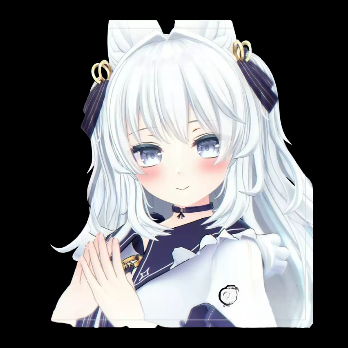 Luruleah VRChat Character Model — White-Haired Anime Avatar