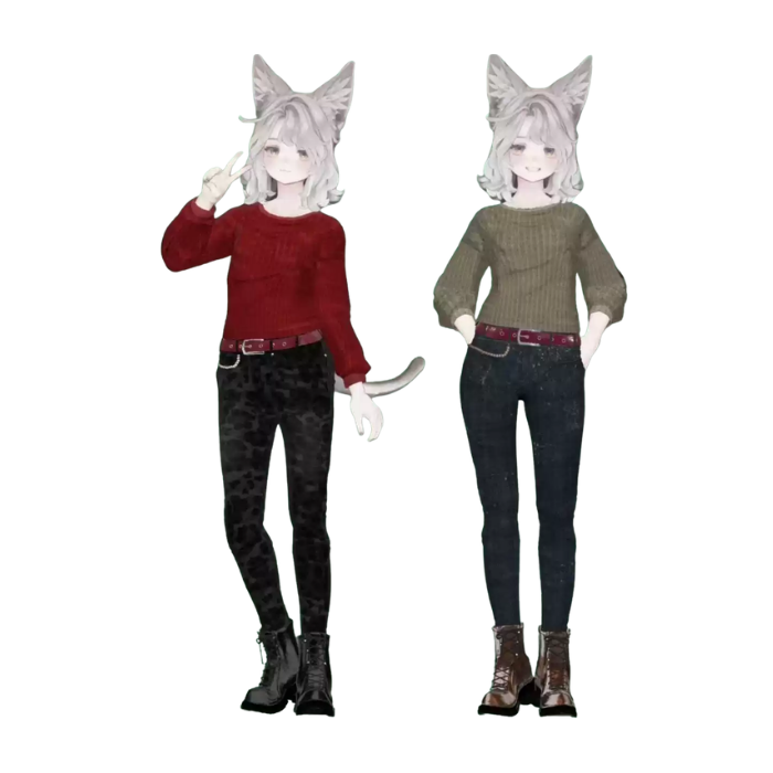 VRChat Marycia Long Tee – Casual Avatar Top - Image 2