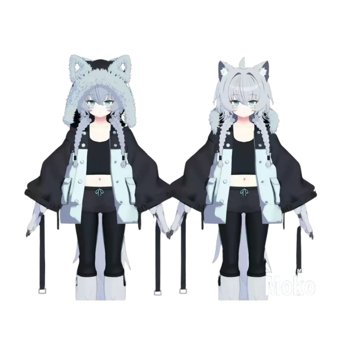 Moko VRChat Furry Avatar — Arctic Wolf Character Model - Image 2