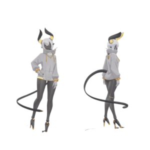 Neuralia VRChat Character Model — Cute Demon Furry Avatar