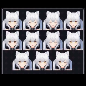 Ohkami Lyuca VRChat Avatar Model — White Wolf Girl 3D Character