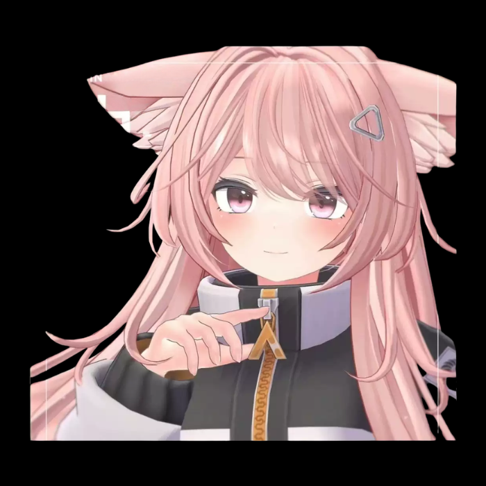 Phi VRChat Character Model — Pink-Haired Cute Furry Avatar