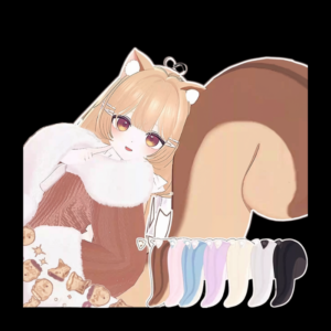 VRChat Pomporins Ears & Tail Accessory Set – 5 Avatar Compatible