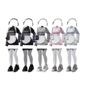 Punky Maid VRChat Outfit – 6-Model Punk Clothing Set