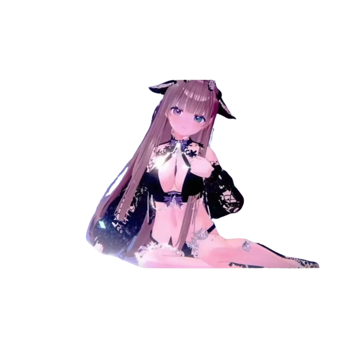 VRChat Rich Chocolate Lacey Mellow Outfit – Elegant Avatar Clothing - Image 5