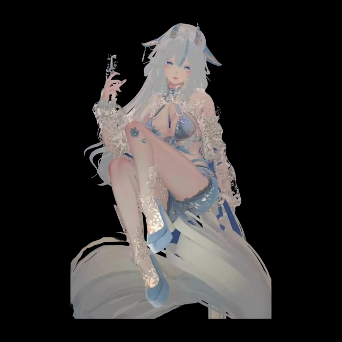 VRChat Rich Chocolate Lacey Mellow Outfit – Elegant Avatar Clothing - Image 3