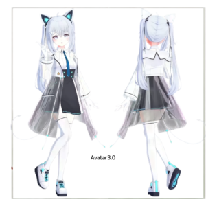 Sapphy v1.08 VRChat Avatar – Futuristic Anime Character