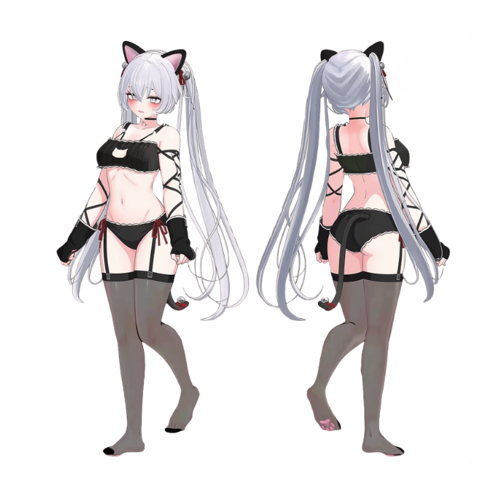 VRChat Secret Cats Clothing Outfit for Manuka Avatar - Image 3
