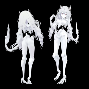 Shiron White Bone VRChat Avatar – Skeletal Fantasy Model