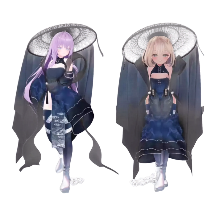 VRChat Black Mist Clothing Set – Dark Fantasy Avatar Outfit - Image 5