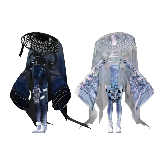 VRChat Black Mist Clothing Set – Dark Fantasy Avatar Outfit - Image 4