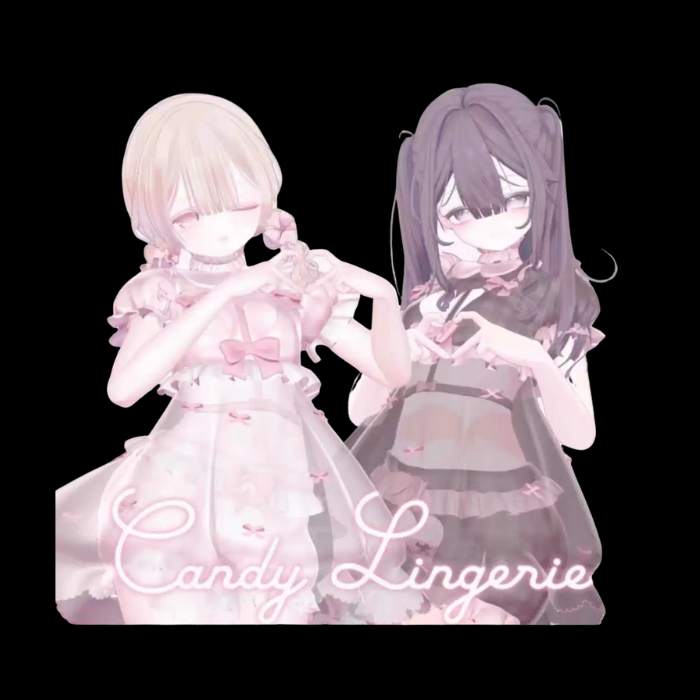 VRChat Candy Lingerie Full Set — Cute Pastel Avatar Outfit