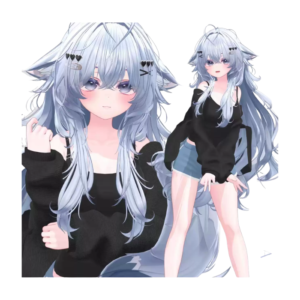 VRChat Dahlia Hair – Soft Long Hairstyle for Fursona Avatars