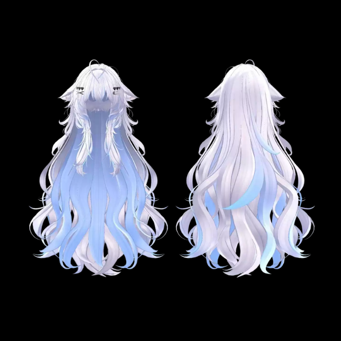 VRChat Dahlia Hair – Soft Long Hairstyle for Fursona Avatars - Image 5