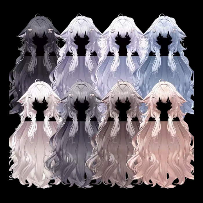 VRChat Dahlia Hair – Soft Long Hairstyle for Fursona Avatars - Image 4