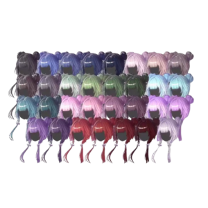 VRChat Double Bun Hairstyle 7 for Fursona Avatars