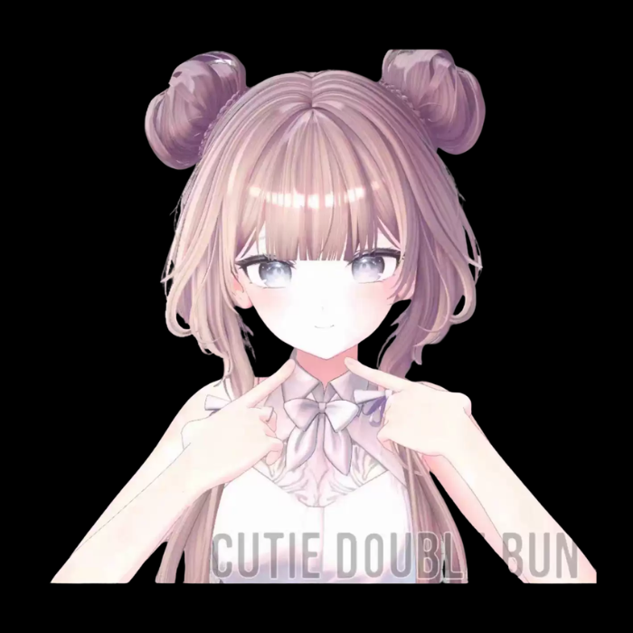 VRChat Double Bun Hairstyle 7 for Fursona Avatars - Image 5