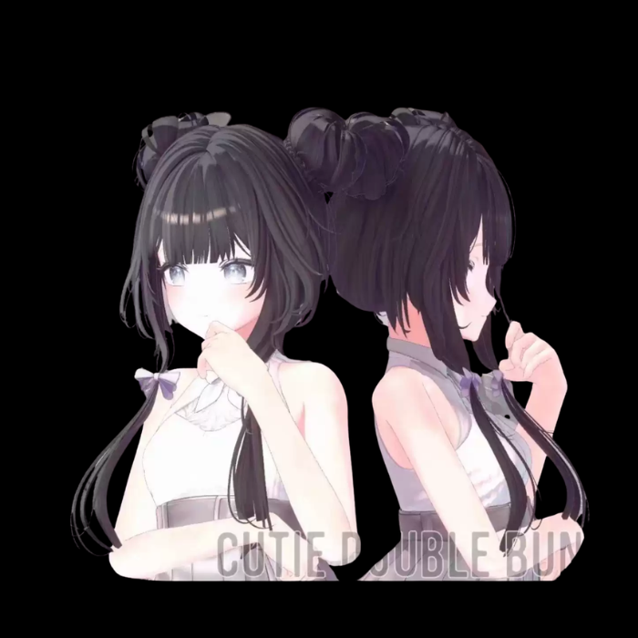 VRChat Double Bun Hairstyle 7 for Fursona Avatars - Image 3