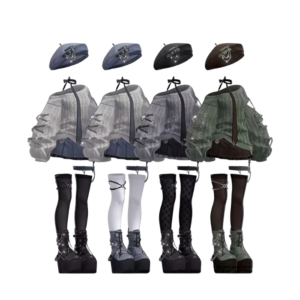 VRChat Funky Street Outfit — Alternative Streetwear 9-Avatar Clothing Set