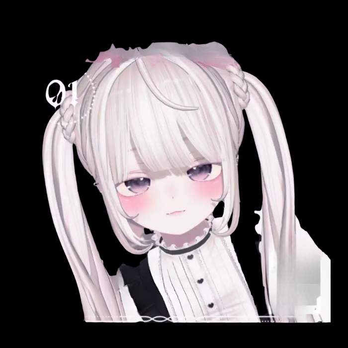 VRChat Hair 3 Model — Pink & White Twin-Tail Hairstyle for PP Hair 01 - Image 2