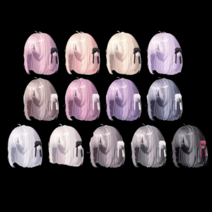 VRChat PPHair 10 Compatible Hairstyle Set – 6-Style Anime Hair