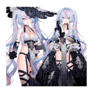 VRChat Hairstyle Model 7 – Long Twin-Tail Hair for Arcane Veil