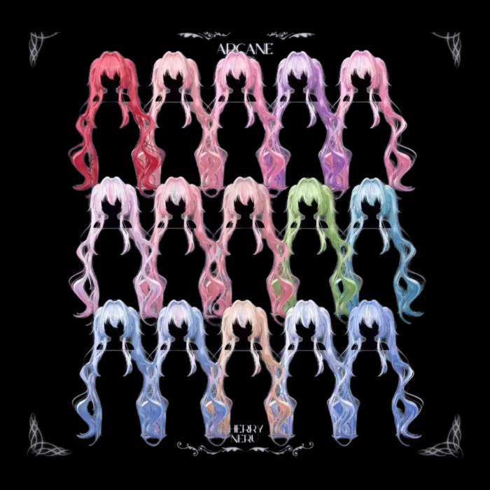 VRChat Hairstyle Model 7 – Long Twin-Tail Hair for Arcane Veil - Image 5