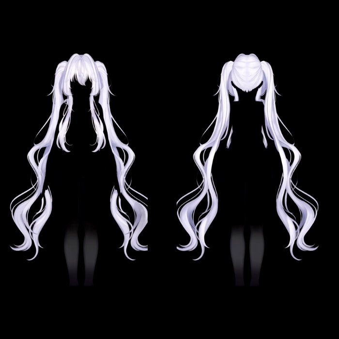 VRChat Hairstyle Model 7 – Long Twin-Tail Hair for Arcane Veil - Image 2