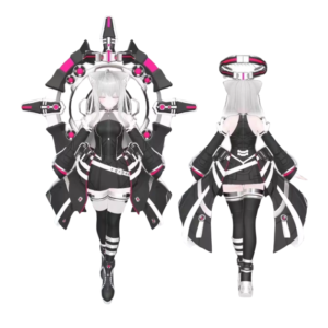 VRChat Nexus Plume Mecha Outfit – Futuristic Cyber Angel Clothing