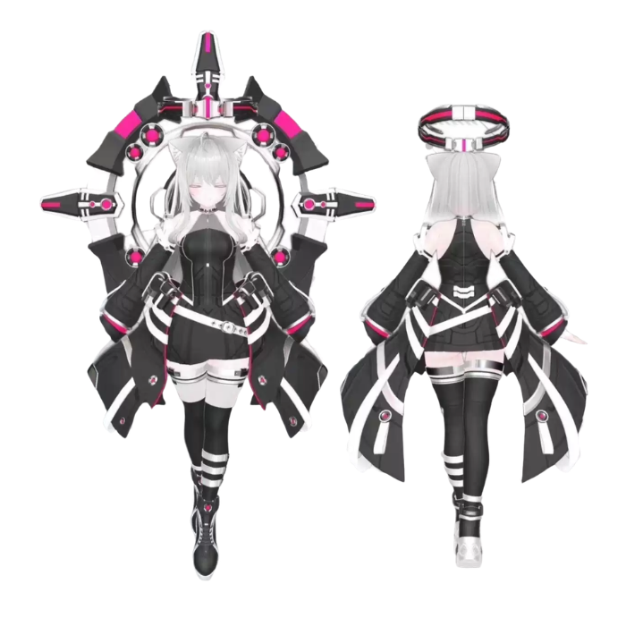 VRChat Nexus Plume Mecha Outfit – Futuristic Cyber Angel Clothing