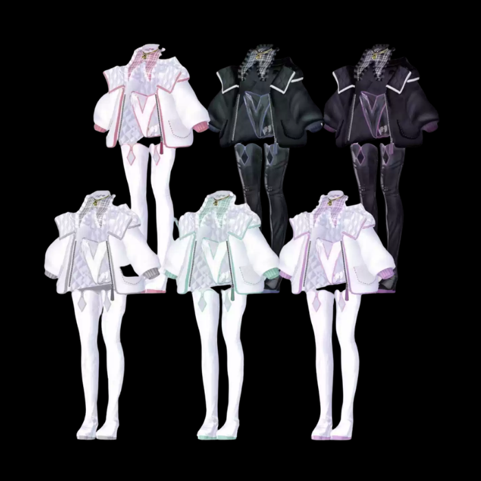 VRChat Purfume Outfit – Elegant White Anime Avatar Clothing - Image 5