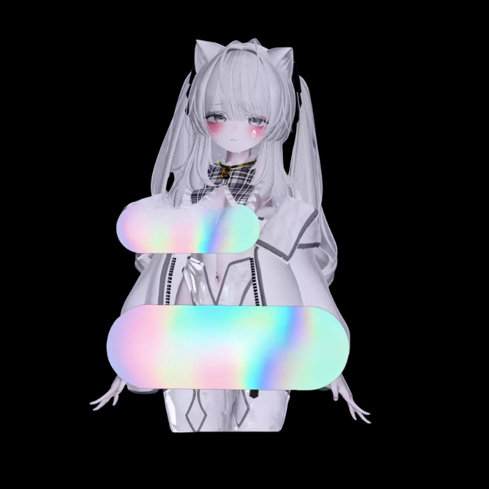 VRChat Purfume Outfit – Elegant White Anime Avatar Clothing - Image 3