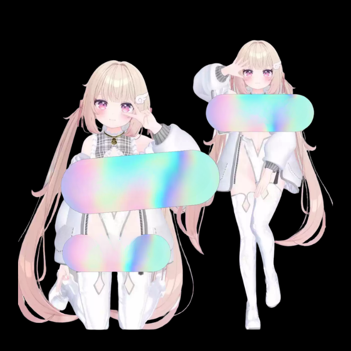 VRChat Purfume Outfit – Elegant White Anime Avatar Clothing - Image 2