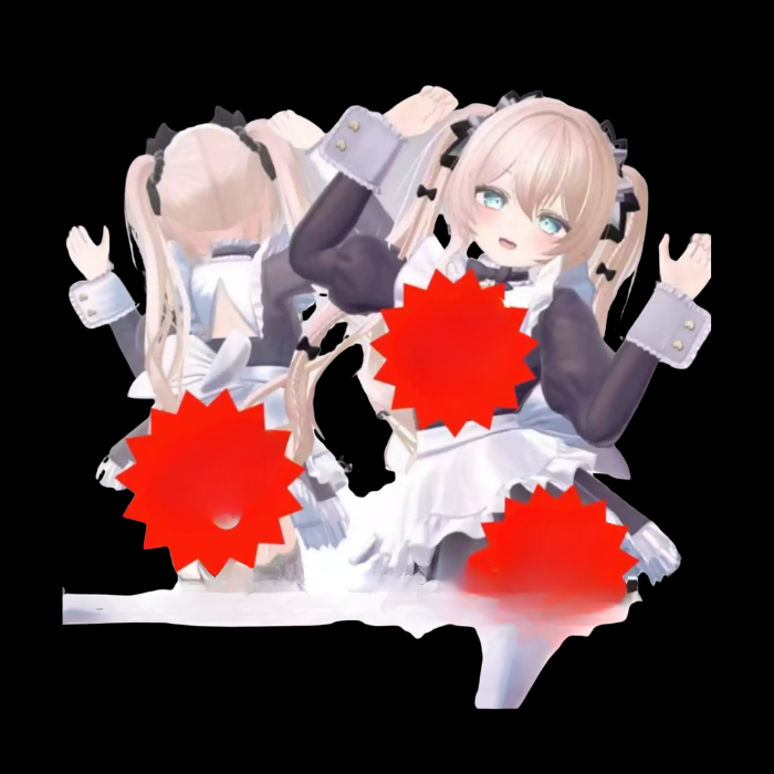 VRChat Cute Ribbon Twintail Hairstyle - Image 4